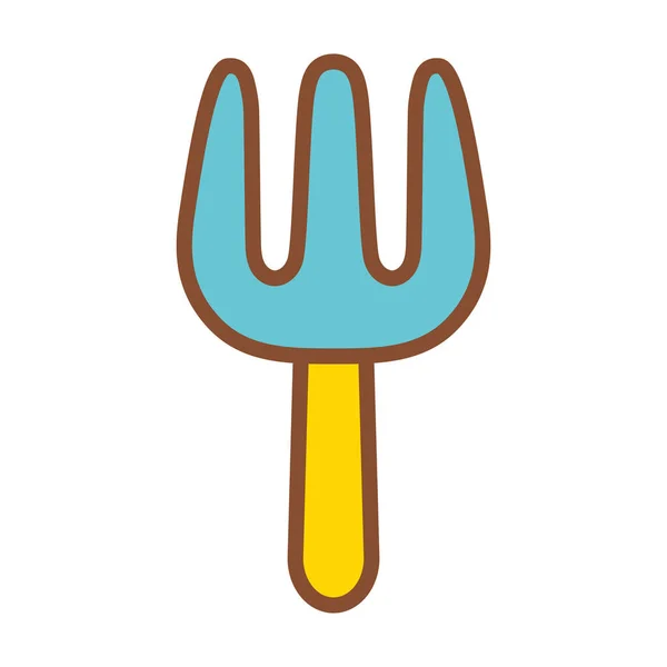 Icono de tenedor de jardín aislado — Vector de stock