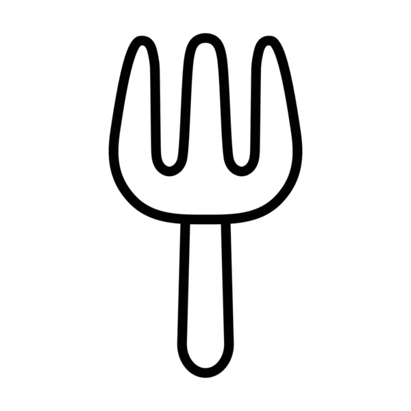 Icono de tenedor de jardín aislado — Vector de stock