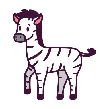 Bir zebranın karikatürü.