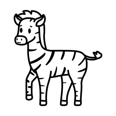 Bir zebranın karikatürü.