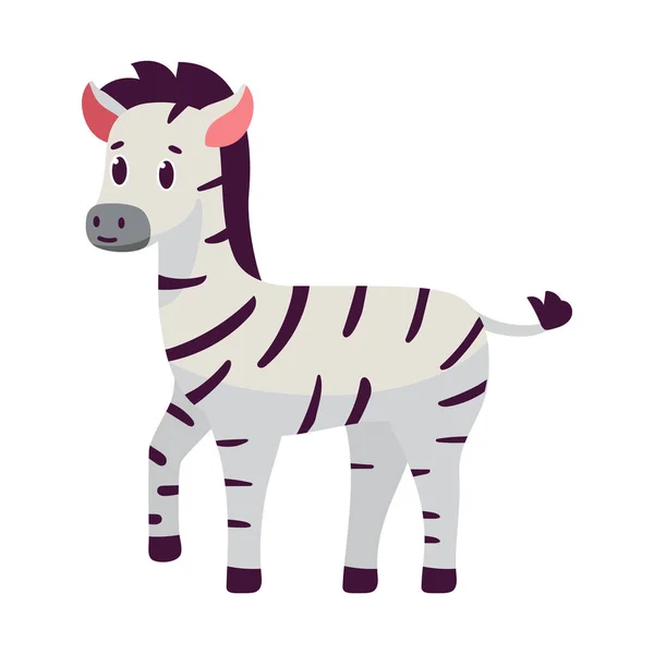 Isolated cartoon of a zebra — Stock Vector