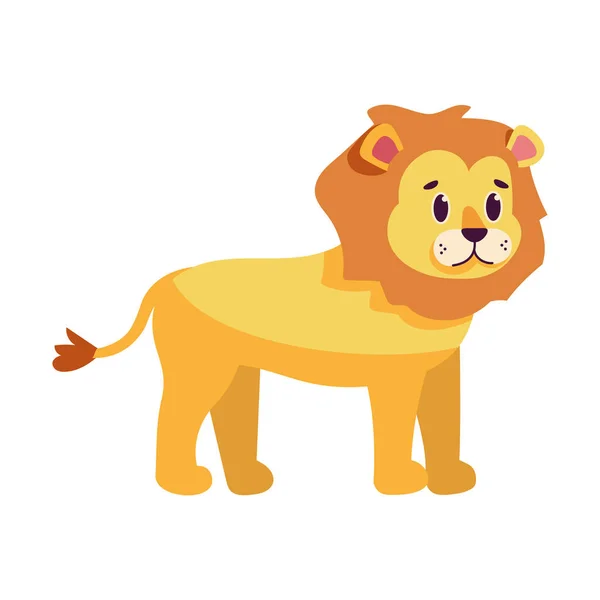 Caricature isolée d'un lion — Image vectorielle