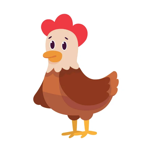 Isolated cartoon of a hen — Stock Vector