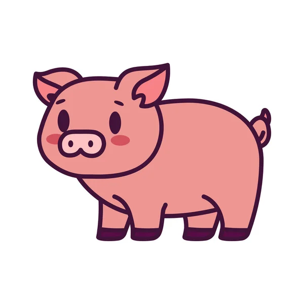 Isolated cartoon of a pig — Stock Vector