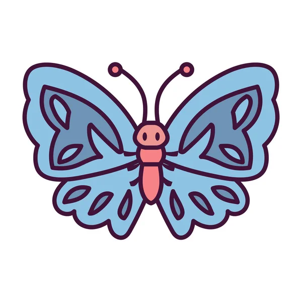Dibujos animados aislados de una mariposa — Vector de stock