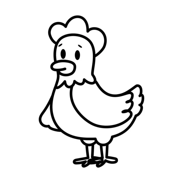 Isolated cartoon of a hen — Stock Vector