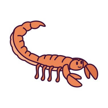 İzole edilmiş bir akrep karikatürü.