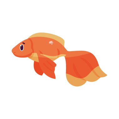 Ayrı bir balık karikatürü.