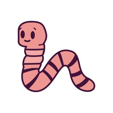 Ayrı bir solucan karikatürü.