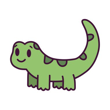 İzole edilmiş bir iguana karikatürü.