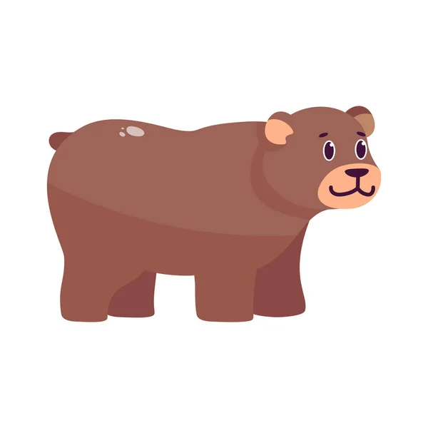 Dibujos animados aislados de un oso — Vector de stock