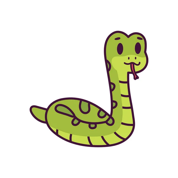 Caricature isolée d'un serpent — Image vectorielle