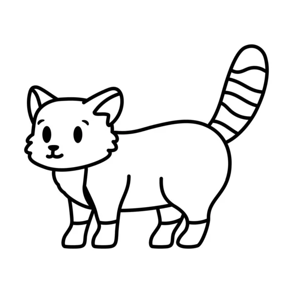 Caricature isolée d'un raton laveur — Image vectorielle