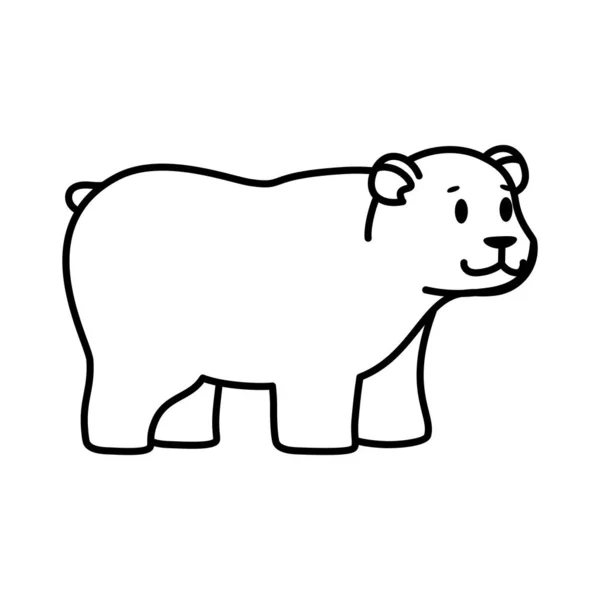 Dibujos animados aislados de un oso — Archivo Imágenes Vectoriales