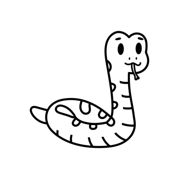 Caricature isolée d'un serpent — Image vectorielle