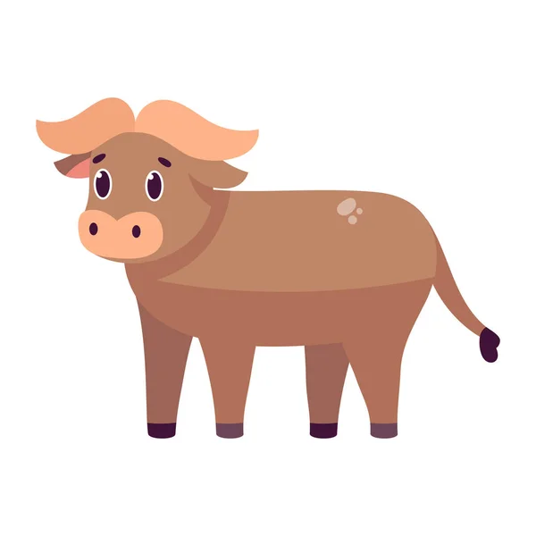 Isolated cartoon of a buffalo — Stock Vector