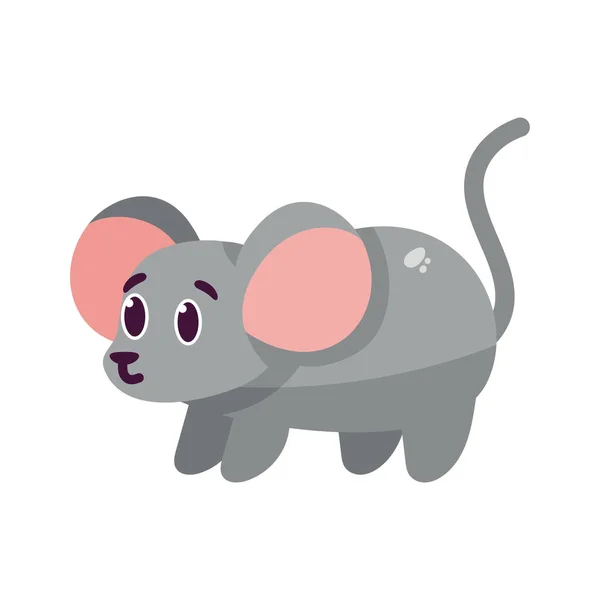 Desenhos animados isolados de um rato —  Vetores de Stock