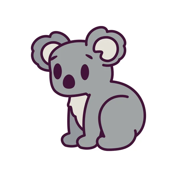 Dibujos animados aislados de un koala — Archivo Imágenes Vectoriales