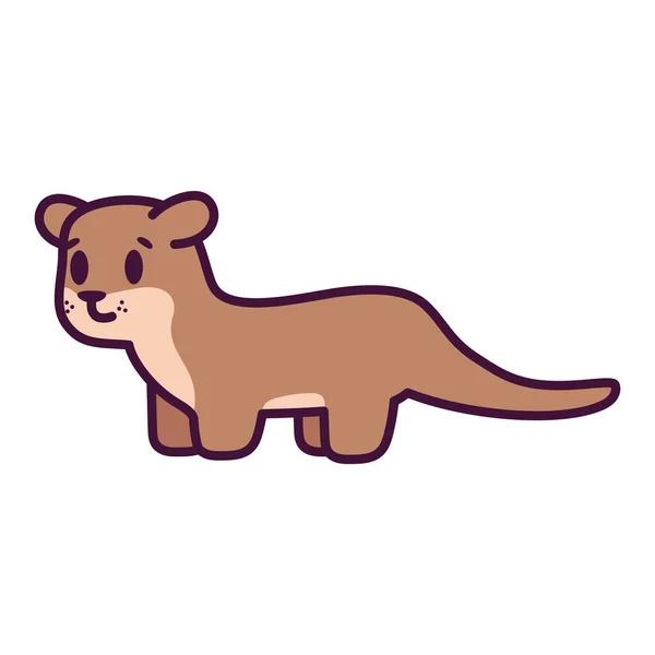 Geïsoleerde cartoon van een Otter — Stockvector