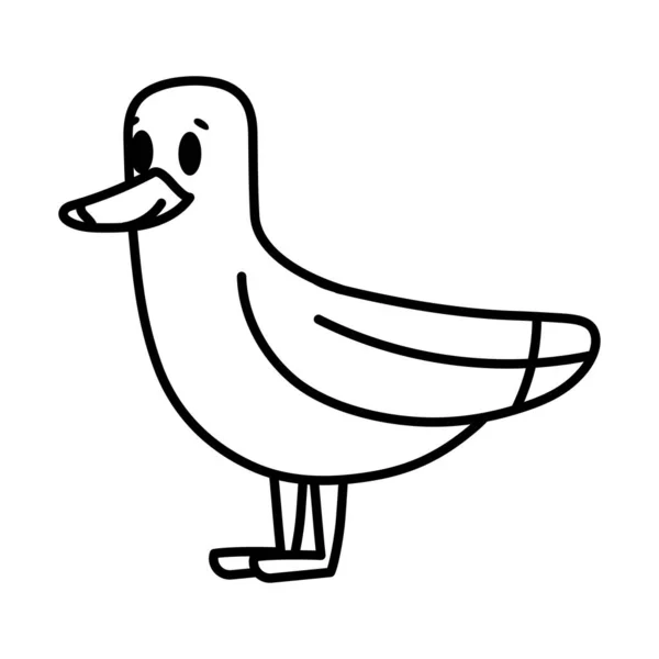 Geïsoleerde cartoon van een vogel — Stockvector