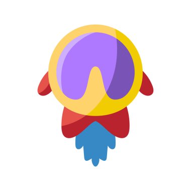 İzole uzay roket simgesi