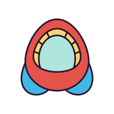 İzole uzay roket simgesi