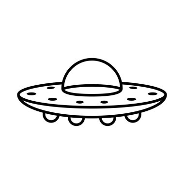 İzole bir UFO karikatürü