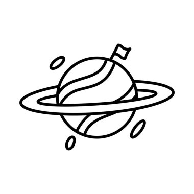 İzole gezegen simgesi