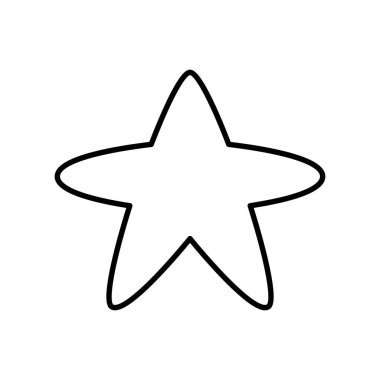 Bir yıldızın izole edilmiş simgesi