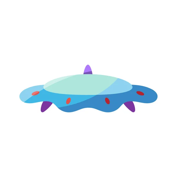 Isoalted cartoon of an ufo — 스톡 벡터