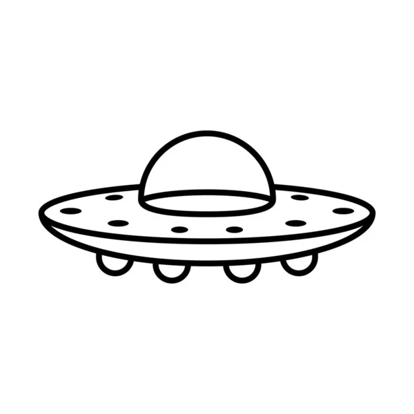 Isoalted cartone animato di un ufo — Vettoriale Stock