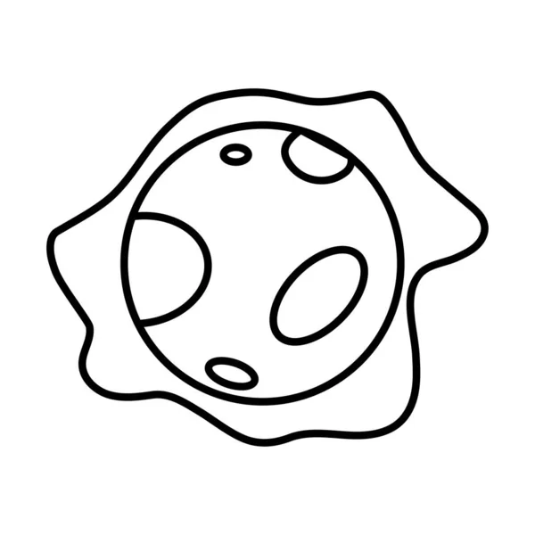 Icône des astéroïdes isolés — Image vectorielle