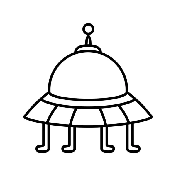 Isoalted tecknad av en ufo — Stock vektor
