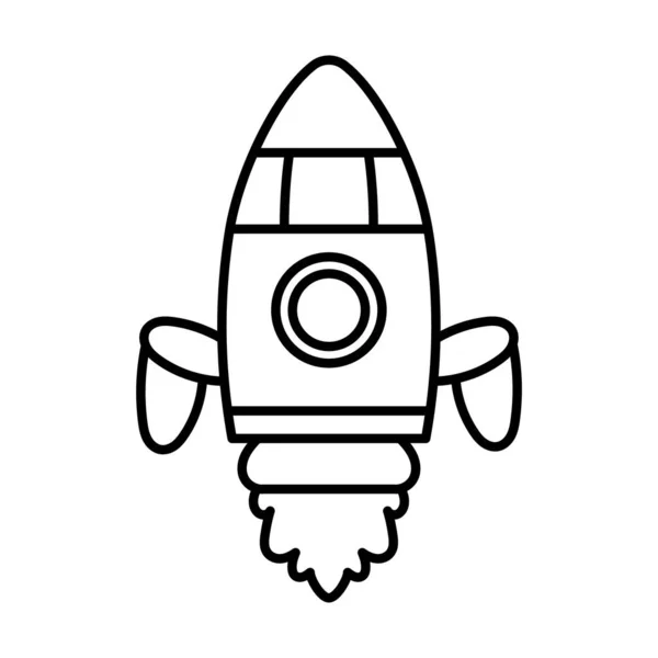 Isolated space rocket icon — Stock Vector