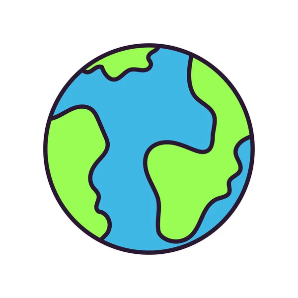 Icono planeta aislado — Vector de stock