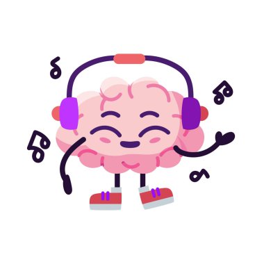 İzole edilmiş beyin karikatürü