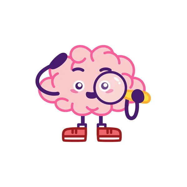 Dibujos animados aislados del cerebro — Vector de stock