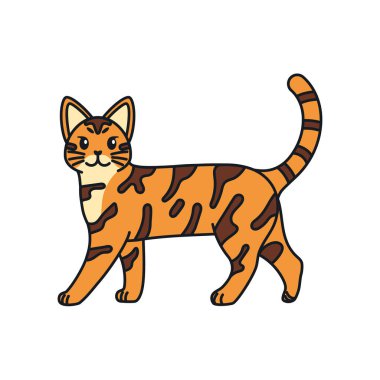 Bir kedinin karikatürü.