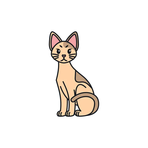 Ізольований мультфільм про кота — стоковий вектор