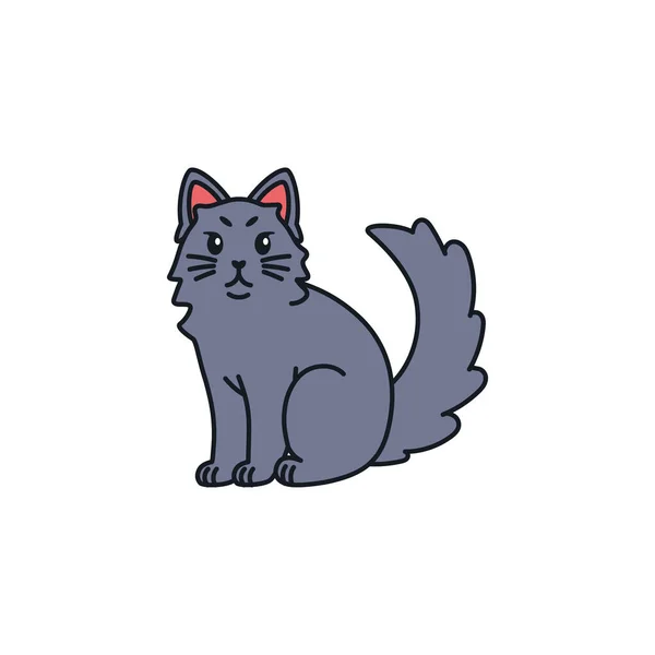 Dibujos animados aislados de un gato — Vector de stock