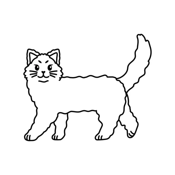 Contour isolé d'un chat — Image vectorielle