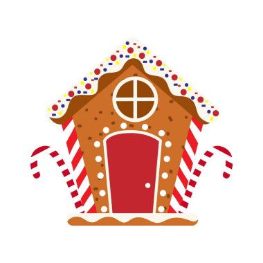 İzole edilmiş Noel şekerleme evi