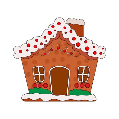 İzole edilmiş Noel şekerleme evi