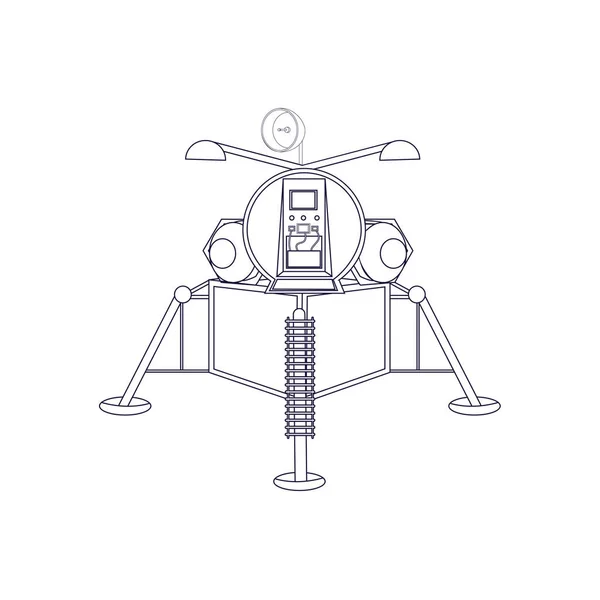 고립 된 달 탐사선 — 스톡 벡터