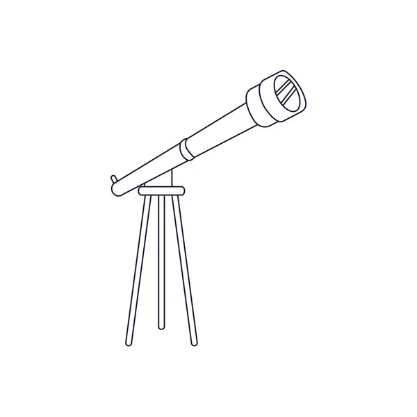 Icône du télescope isolé — Image vectorielle