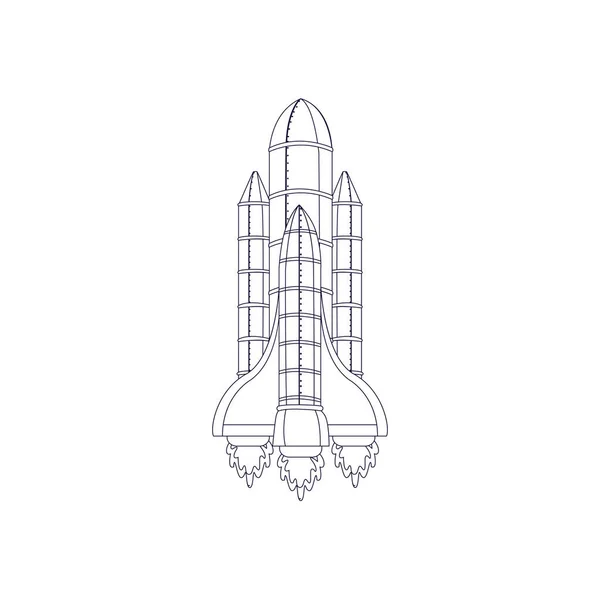 Изолированная ракета — стоковый вектор
