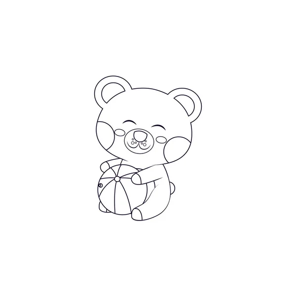 Ізольовані щасливий ведмідь мультфільм — стоковий вектор