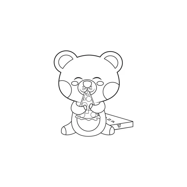 Dibujos animados de oso feliz aislado — Vector de stock