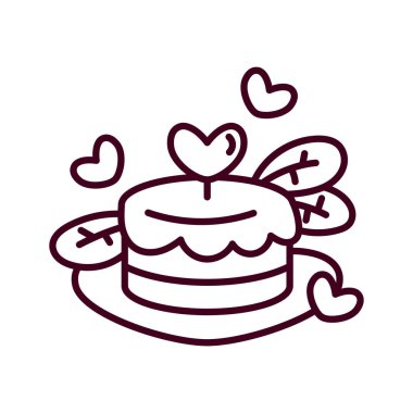 Ayrı sevgililer günü pastası.