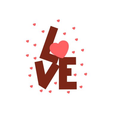 İzole edilmiş sevimli aşk metni